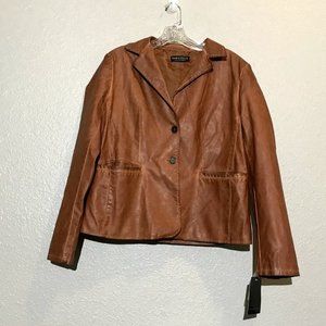 NWT Bagatelle Faux Leather Blazer Jacket in Maple